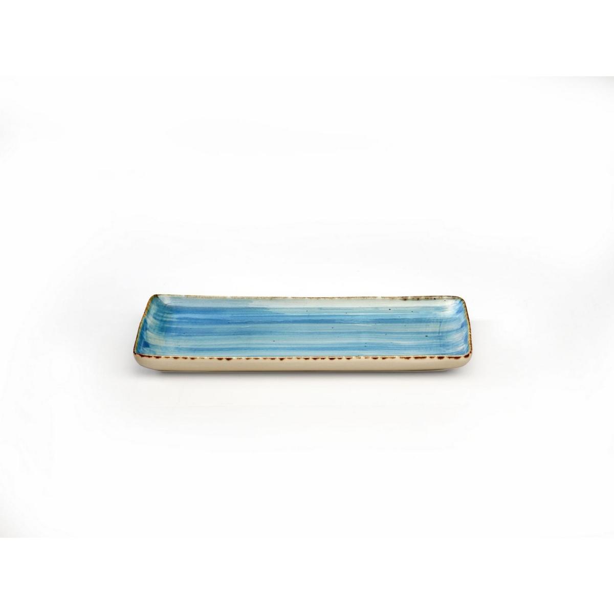 Vassoio Porcellana Rettangolare Azzurro Anice cm.30x18 | Allreds