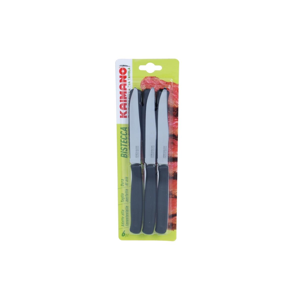 Coltello Tavola p06 Kaimano Dinamik Nero P Tonda | Kaimano