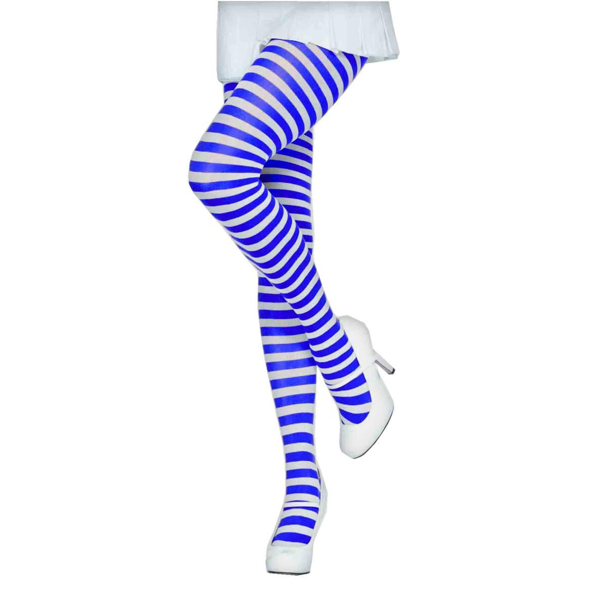 Collant Righe Bianche E Blu |Leg Avenue
