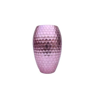 Vaso Ceramica Rosa Bombato cm.Ø18x36 |Ambienti Glamour