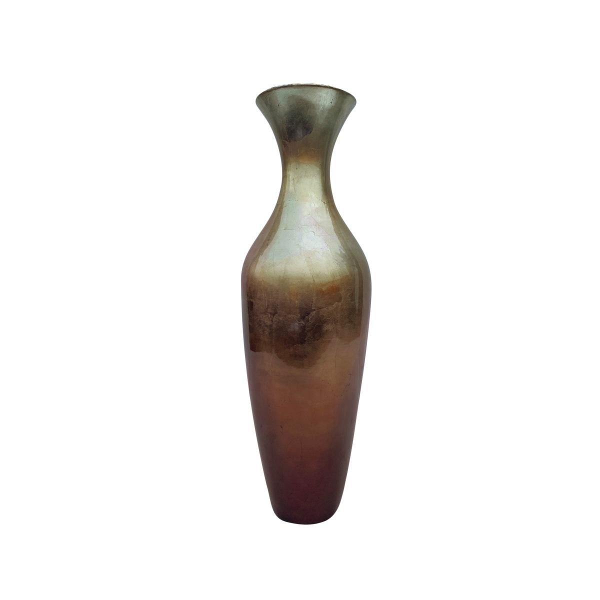 Vaso Ceramica Argento Bronzo cm.Ø16x57 | Ambienti Glamour