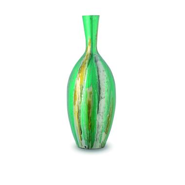 Vaso Ceramica Borneo Verde cm.Ø16x48 |Ambienti Glamour