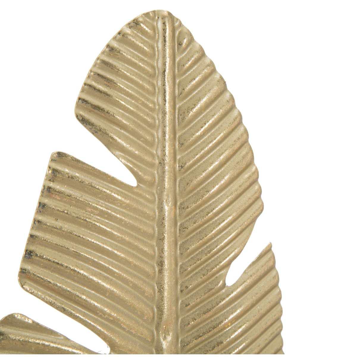 Scultura Foglia Con Portacandela Glam cm.10x10x34