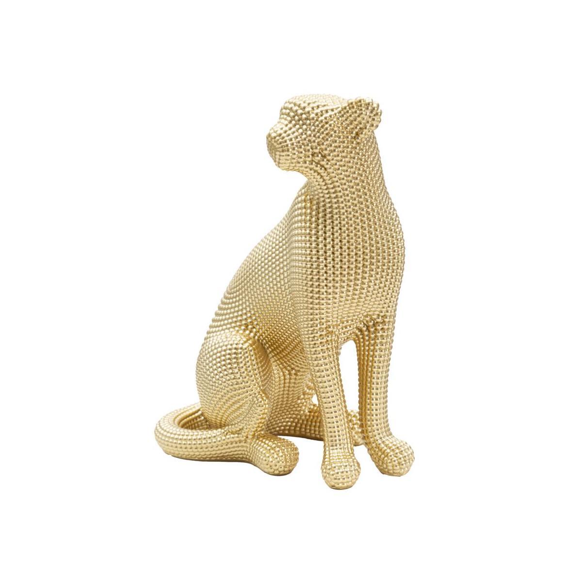 Scultura Leopardo Gold cm.23x15,5x29