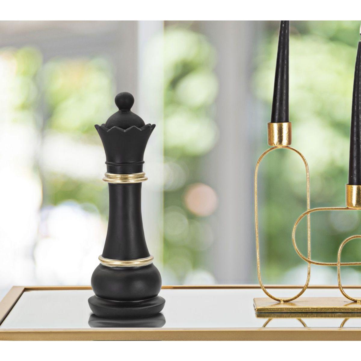 Scacchi Regina Nera Oro Cm Ø9x25,5