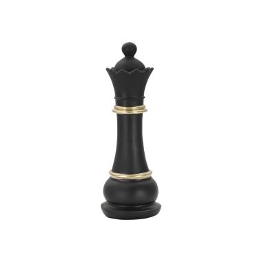 Scacchi Regina Nera Oro Cm Ø9x25,5