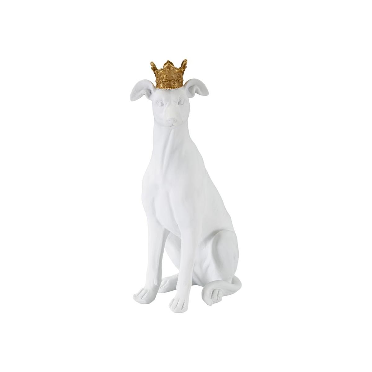 Cane Con Corona Bianco cm.20x12,5x33