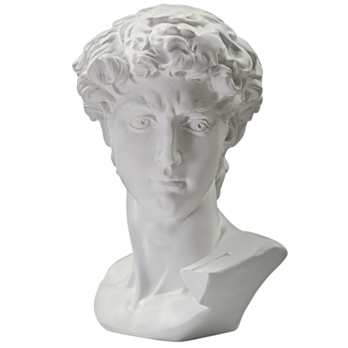 Scultura Testa Antica Bianca cm.44x35,5x60
