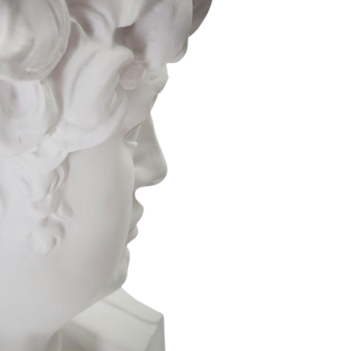 Scultura Testa Antica Bianca cm.44x35,5x60