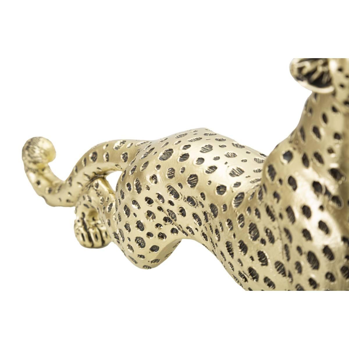 Scultura Leopardo Points Seduto cm.33x7,7x19,5