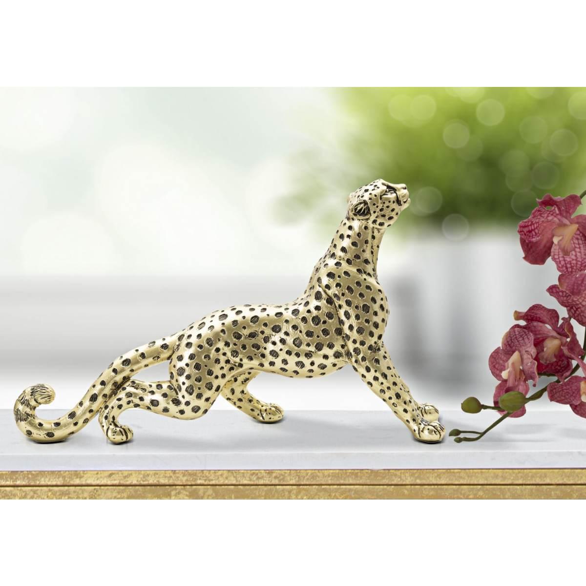Scultura Leopardo Points Seduto cm.33x7,7x19,5