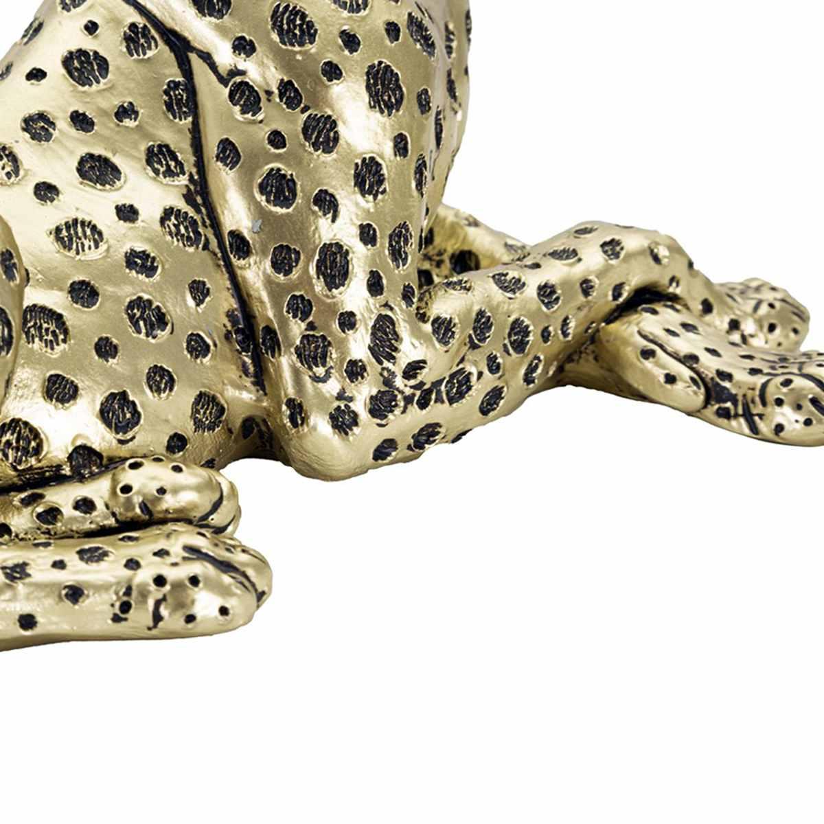 Leopardo Points Oro Sdraiato cm.27,3x10,3x13,9