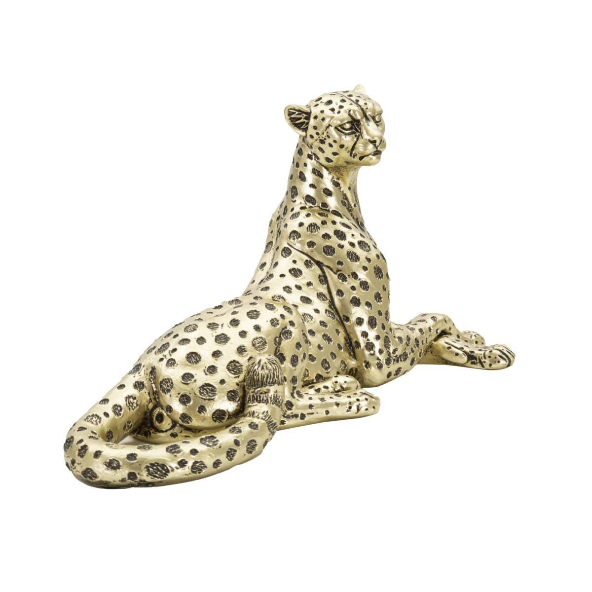 Leopardo Points Oro Sdraiato cm.27,3x10,3x13,9
