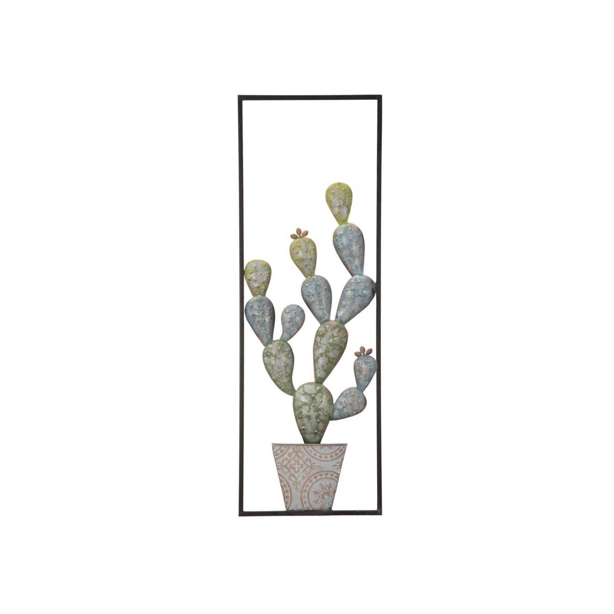 Quadro Pannello In Ferro Cactus-Frame Mod.A cm.31x2,5x90