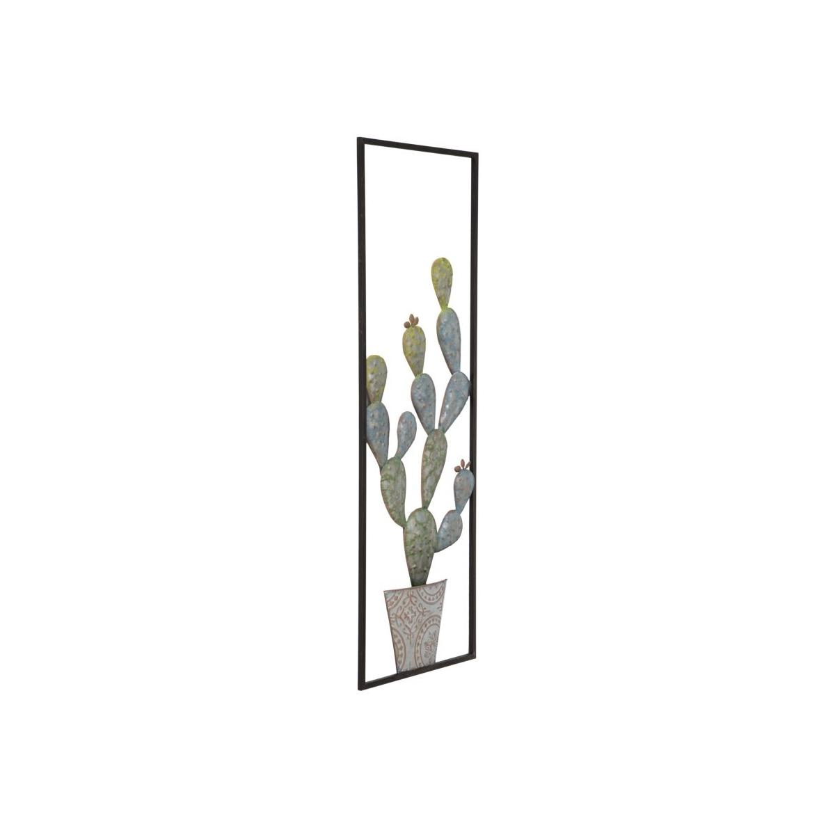 Quadro Pannello In Ferro Cactus-Frame Mod.A cm.31x2,5x90