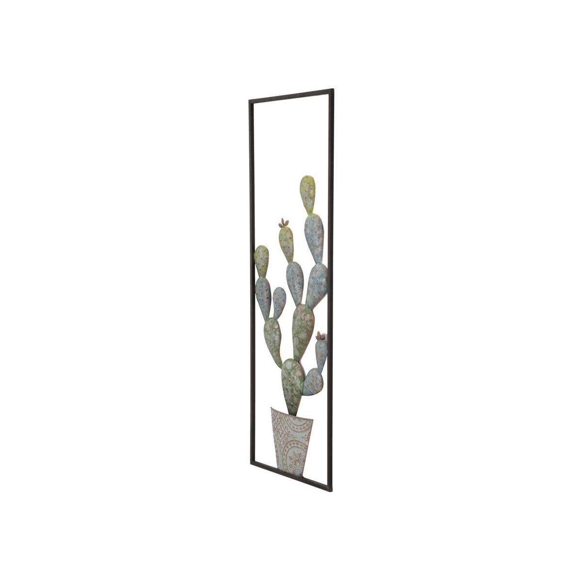 Quadro Pannello In Ferro Cactus-Frame Mod.A cm.31x2,5x90