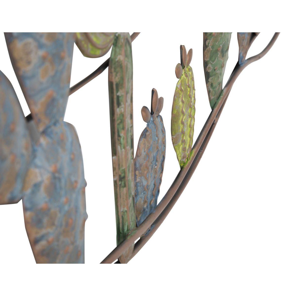 Quadro Pannello In Ferro Cactus Mod.B cm.90x2,5x64