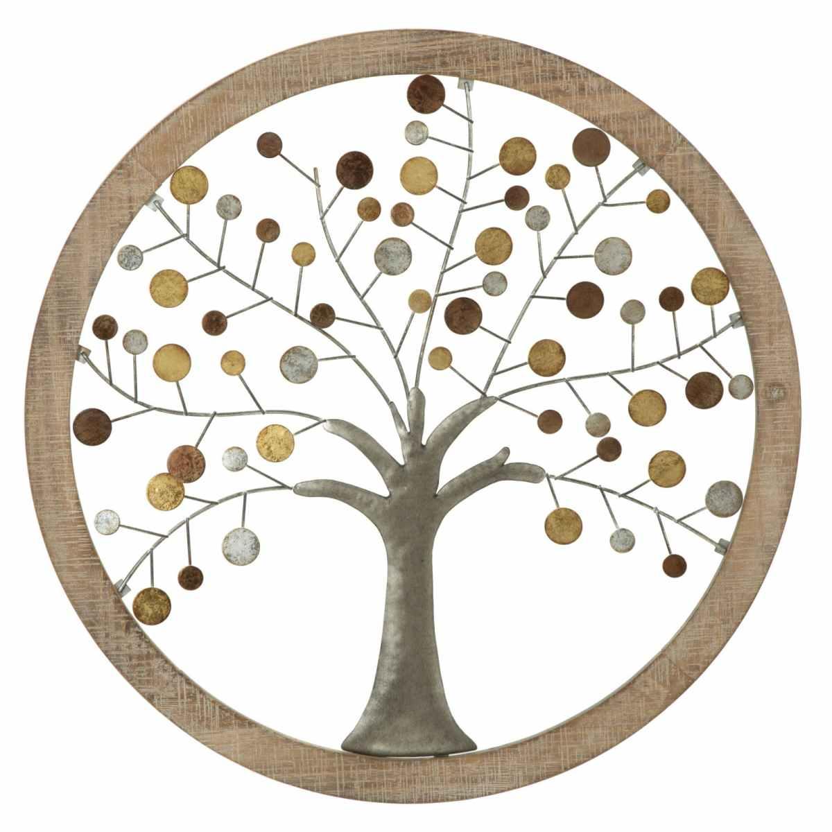 Quadro Pannello Da Muro Albero Della Vita Mirror cm.Ø59x1,80