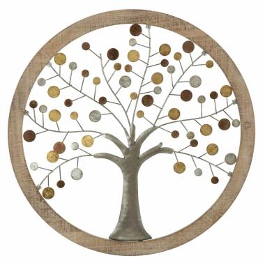 Quadro Pannello Da Muro Albero Della Vita Mirror cm.Ø59x1,80