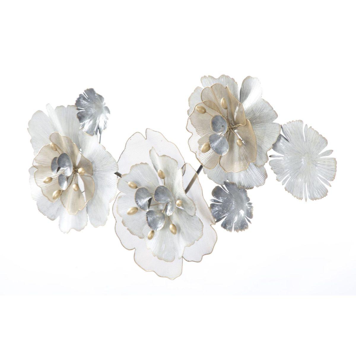 Quadro Pannello In Ferro Flowery cm.119x8x60