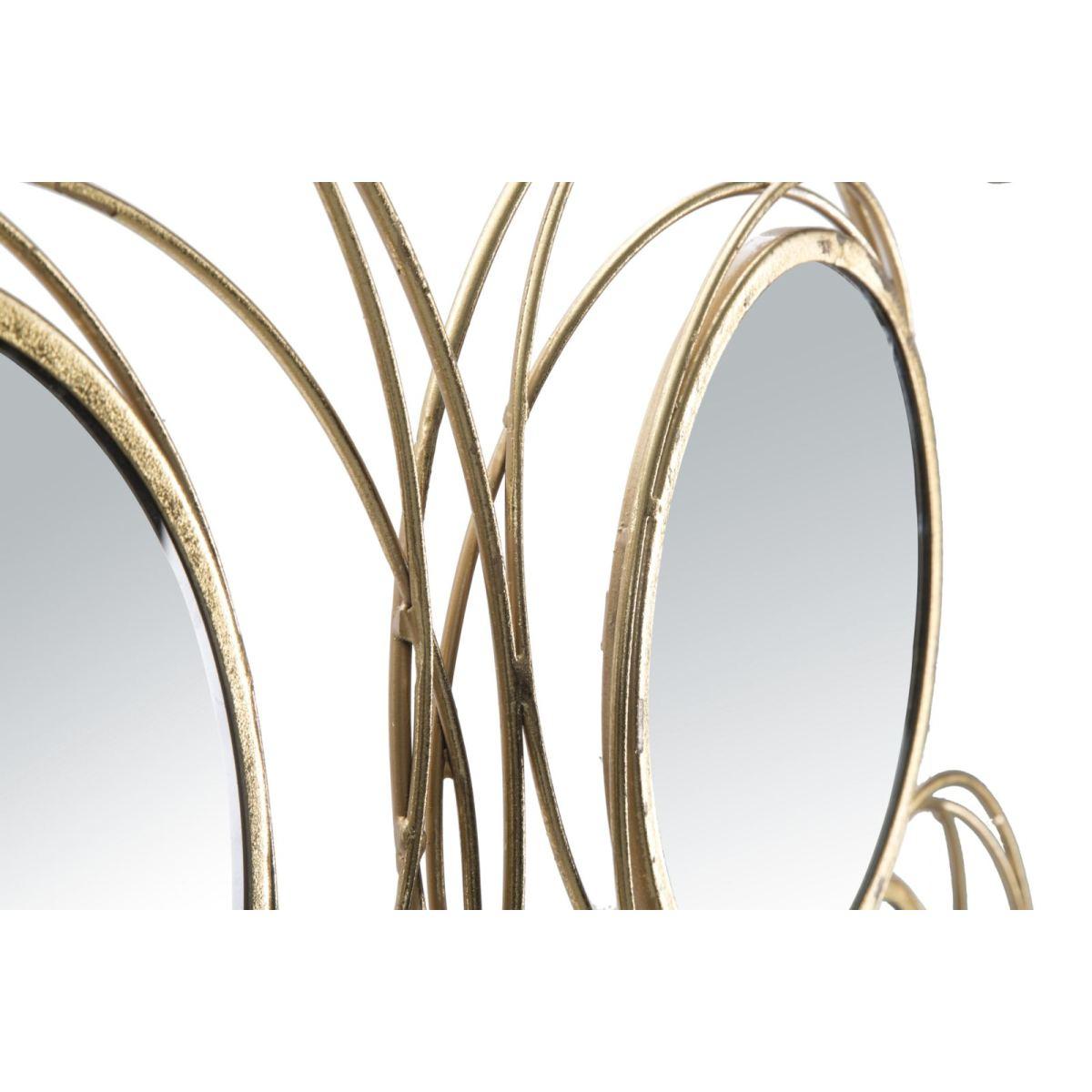 Pannello Specchio Gold Round cm.124,5x4x53,5