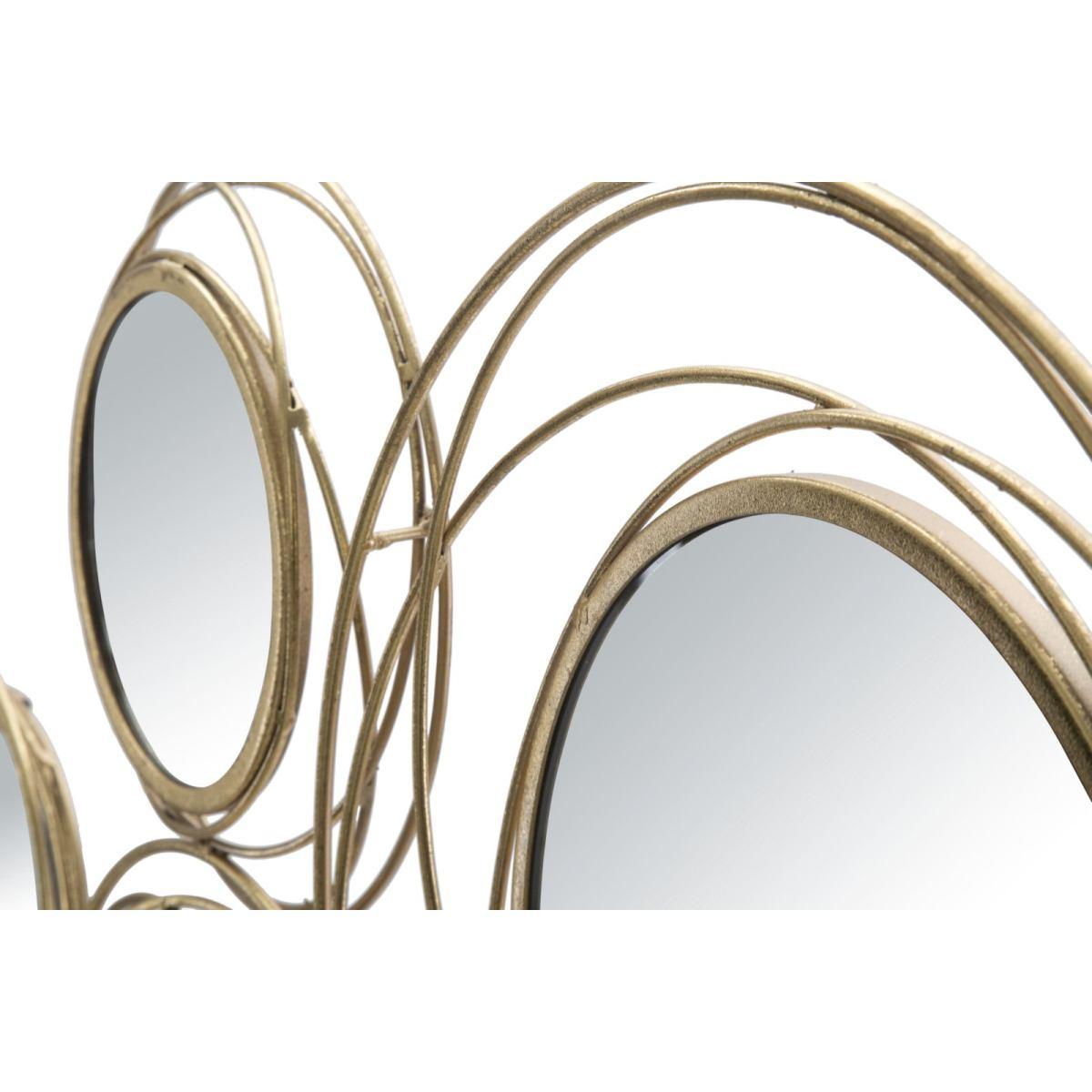 Pannello Specchio Gold Round cm.124,5x4x53,5