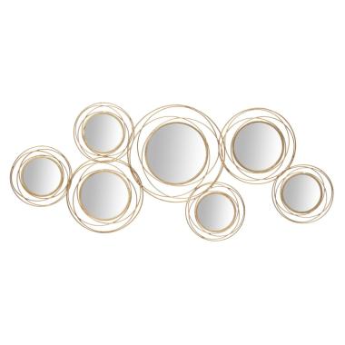 Pannello Specchio Gold Round cm.124,5x4x53,5