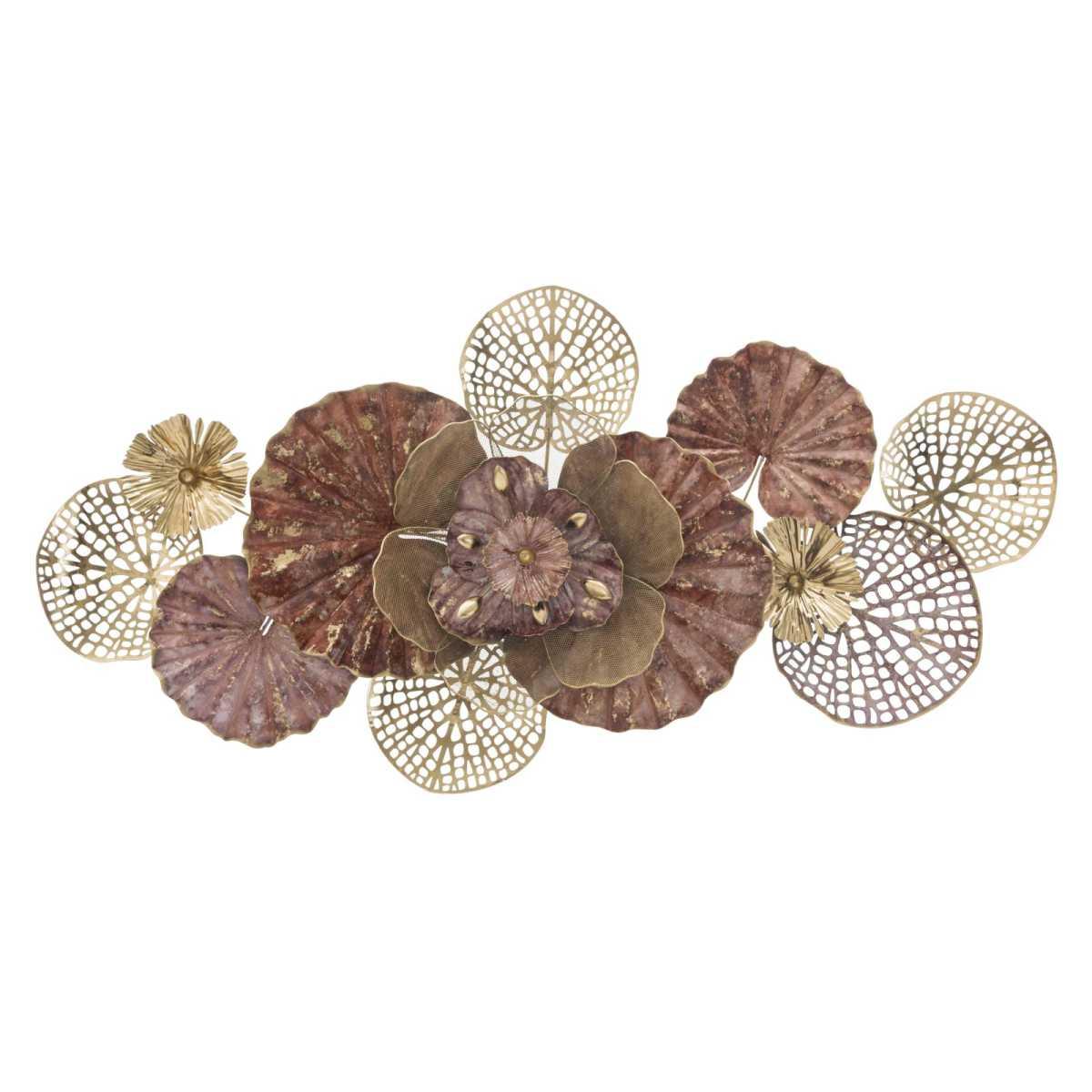 Quadro Pannello In Ferro Flowery cm.118x10x58