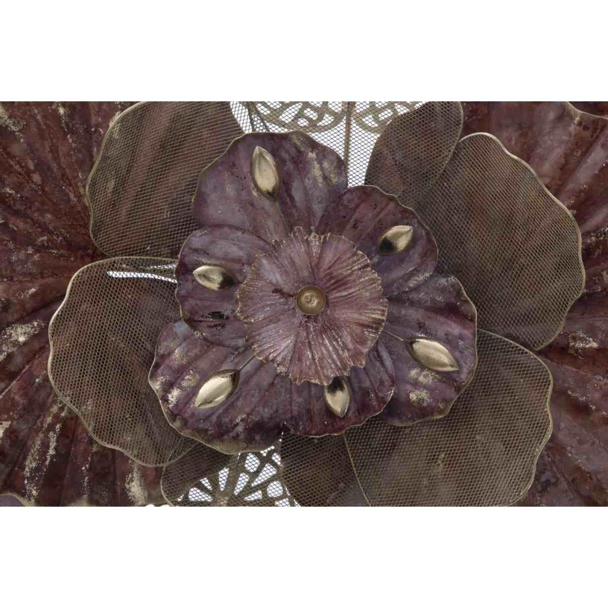 Quadro Pannello In Ferro Flowery cm.118x10x58