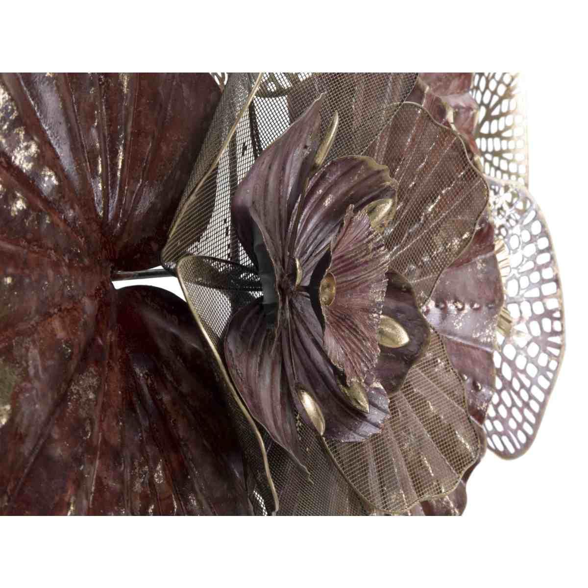 Quadro Pannello In Ferro Flowery cm.118x10x58