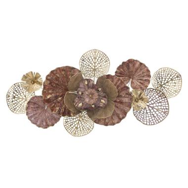 Quadro Pannello In Ferro Flowery cm.118x10x58
