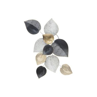 Quadro Pannello In Ferro Half Leaf Mod.B cm.62,5x5,5x40
