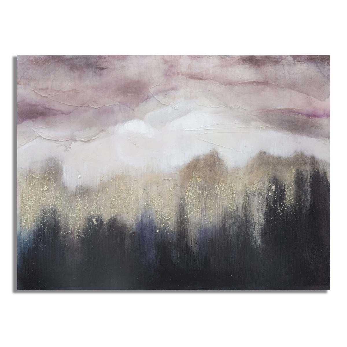 Quadro Dipinto Tela Pink Mountain cm.80x2,7x60