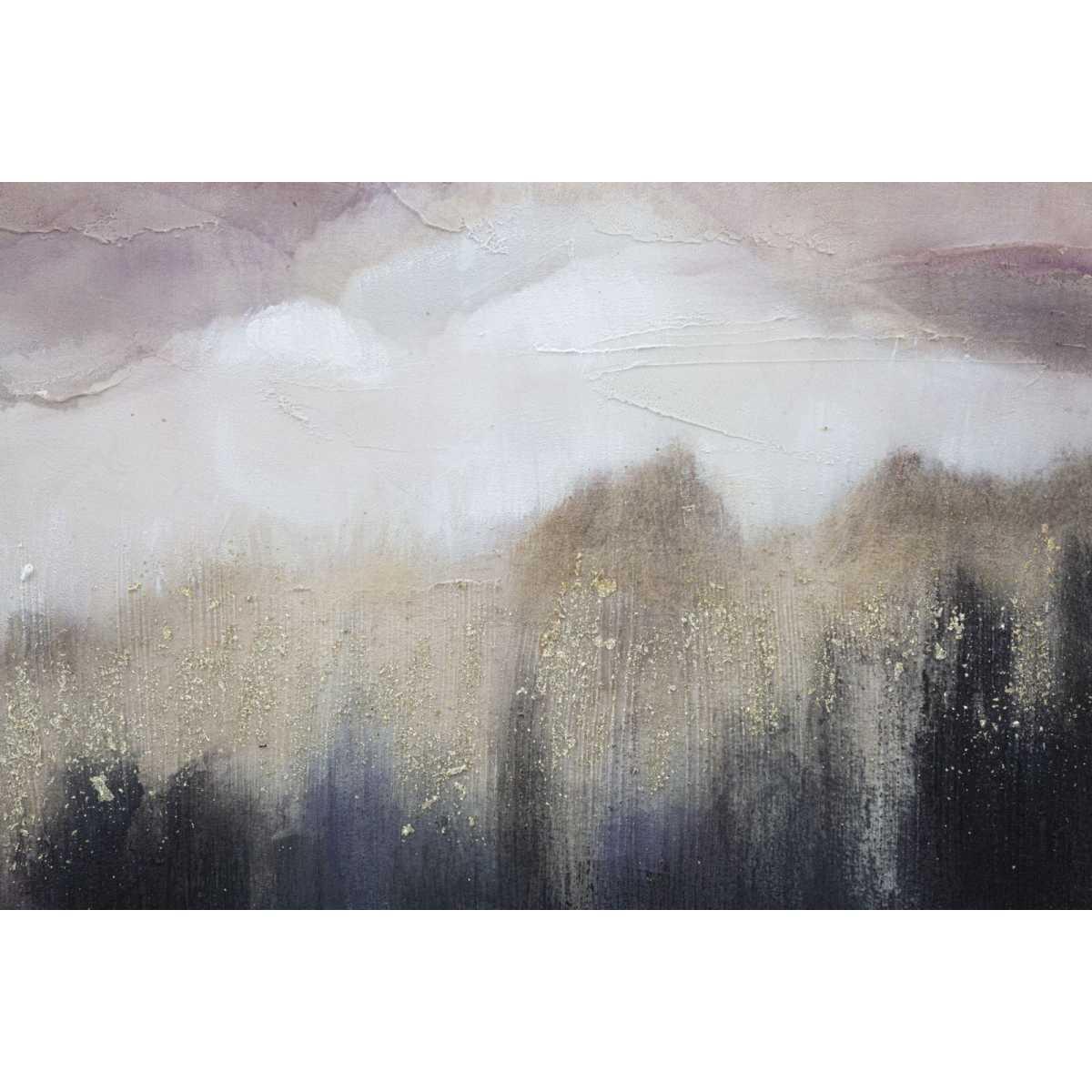Quadro Dipinto Tela Pink Mountain cm.80x2,7x60