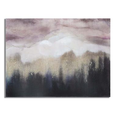 Quadro Dipinto Tela Pink Mountain cm.80x2,7x60