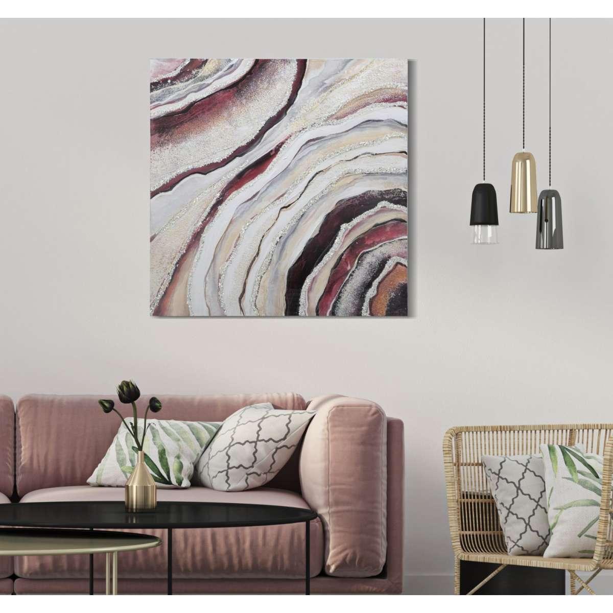 Quadro Dipinto Tela Redy cm.80x2,8x80