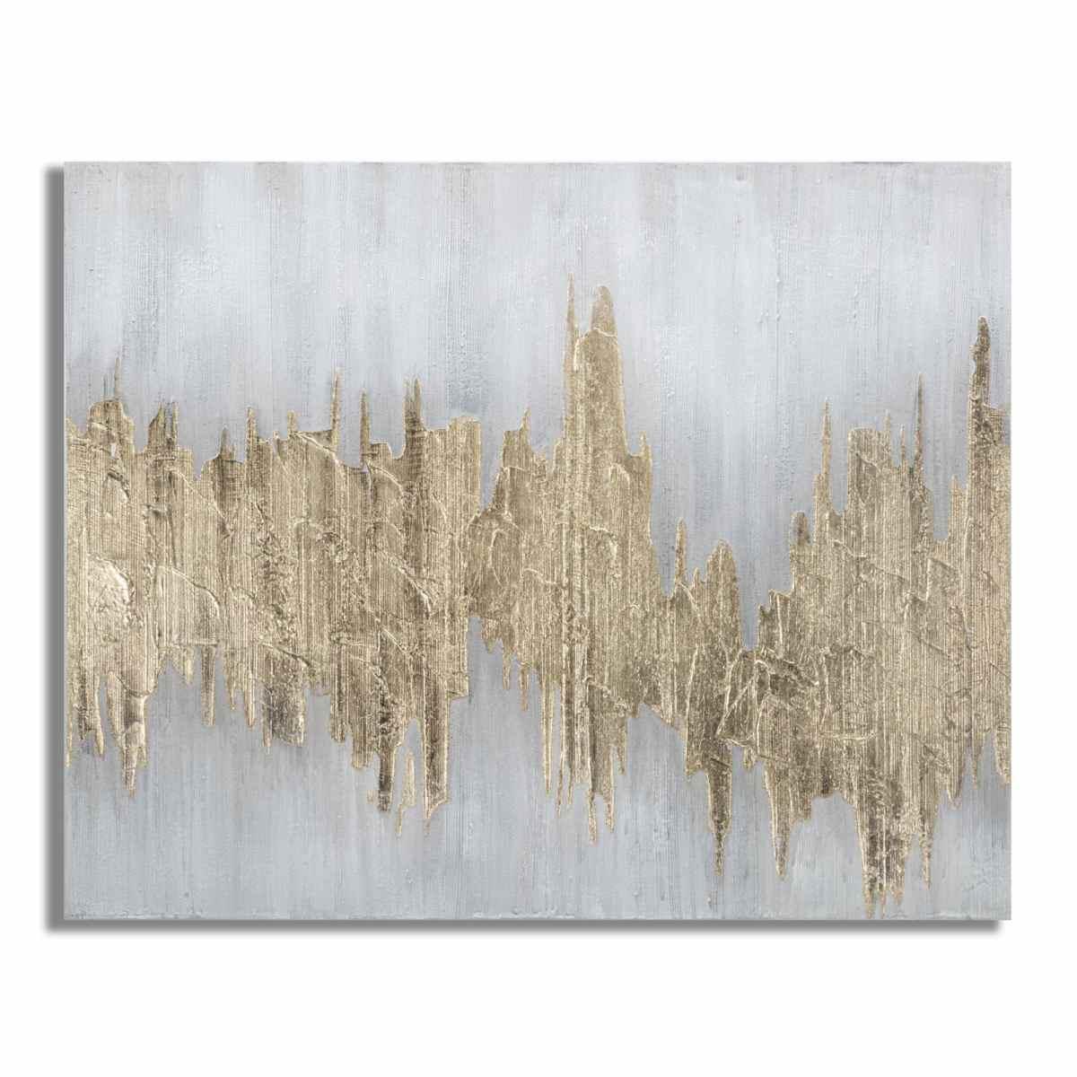 Quadro dipinto tela goldage 100 x 2,8 x 80 cm
