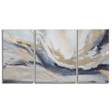 Quadro dipinto tela gaspons Set 3 pz