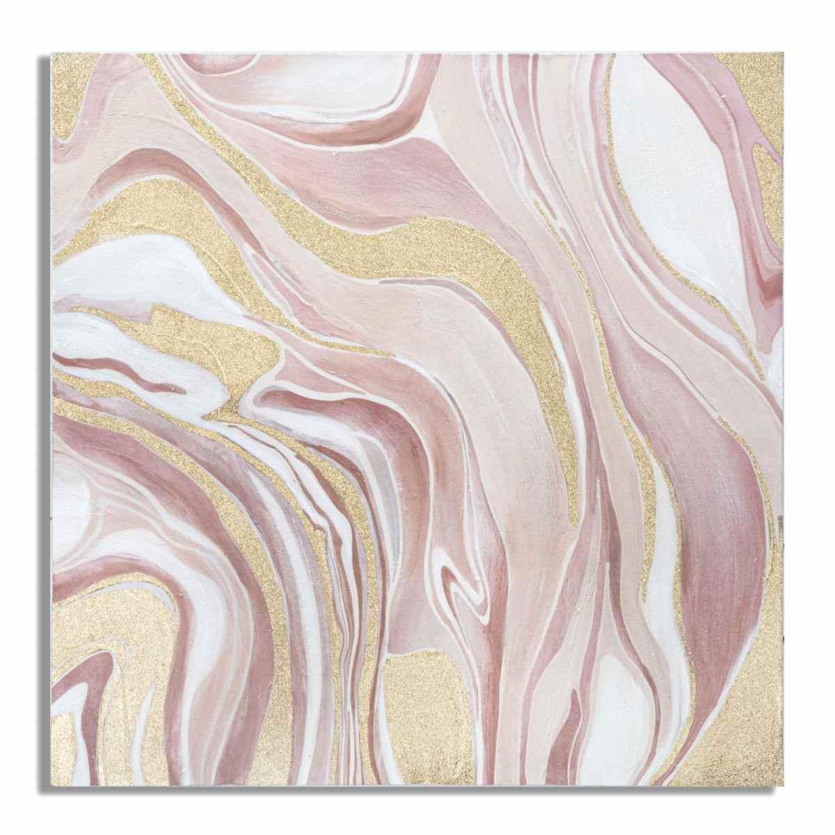 Quadro Dipinto Tela Pinkly cm.80x2,8x80