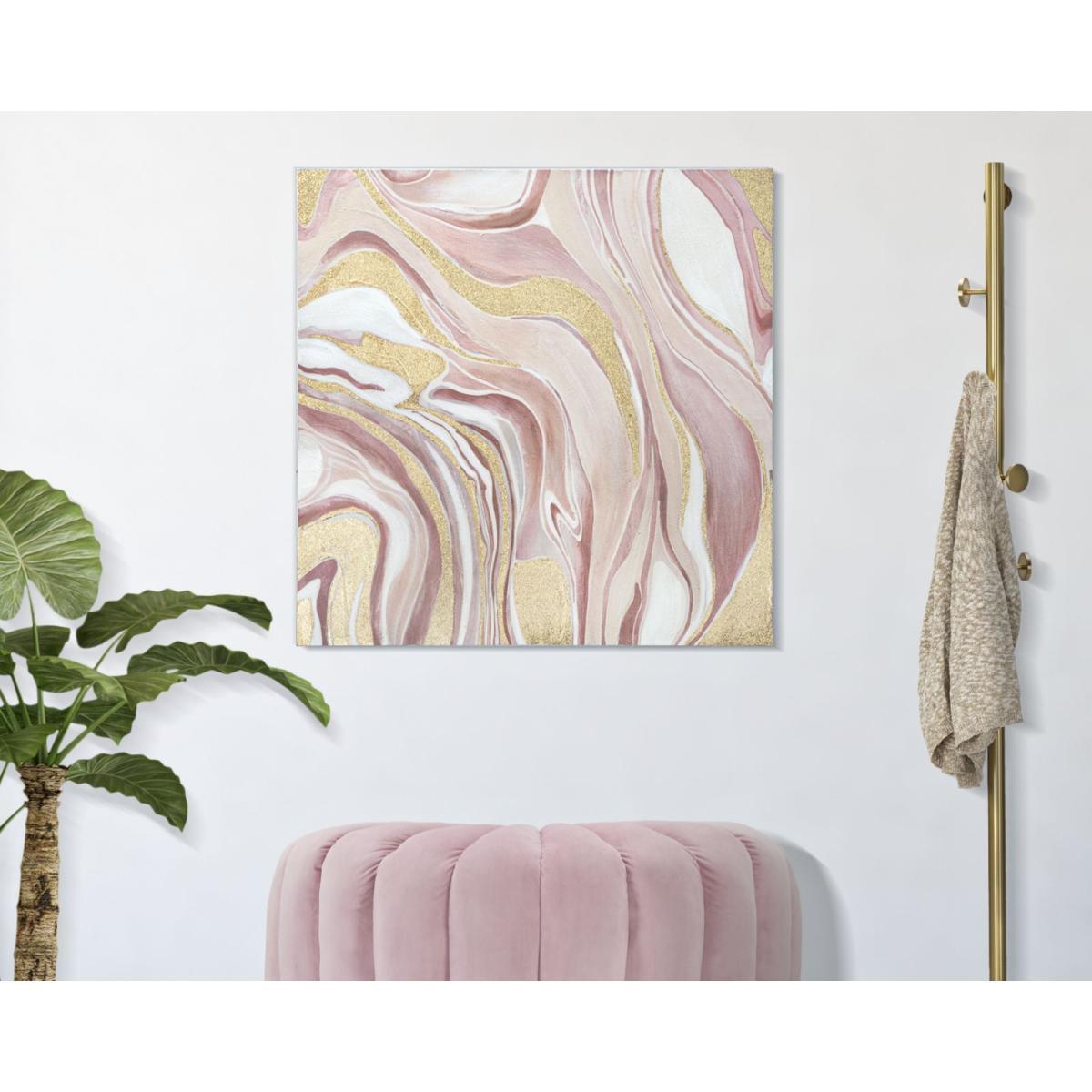 Quadro Dipinto Tela Pinkly cm.80x2,8x80
