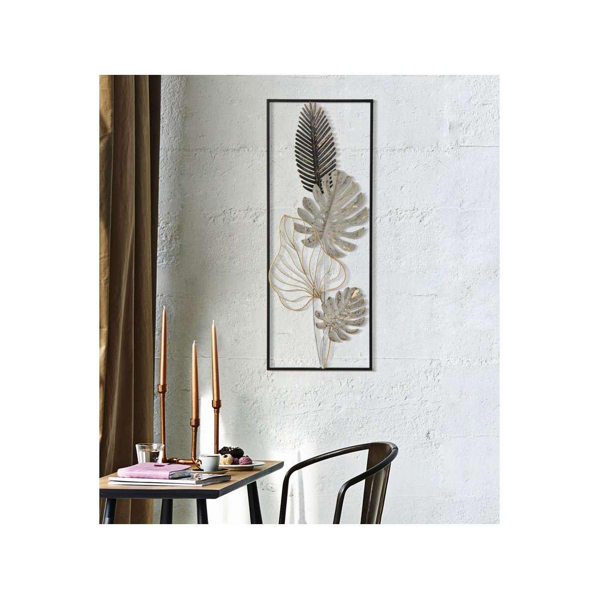 Quadro pannello in ferro palm mod 28,5 x 3 x 74 cm