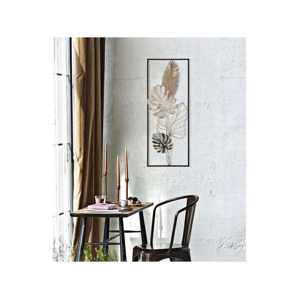 Quadro Pannello In Ferro Palm Mod.B cm.28,5x3x74