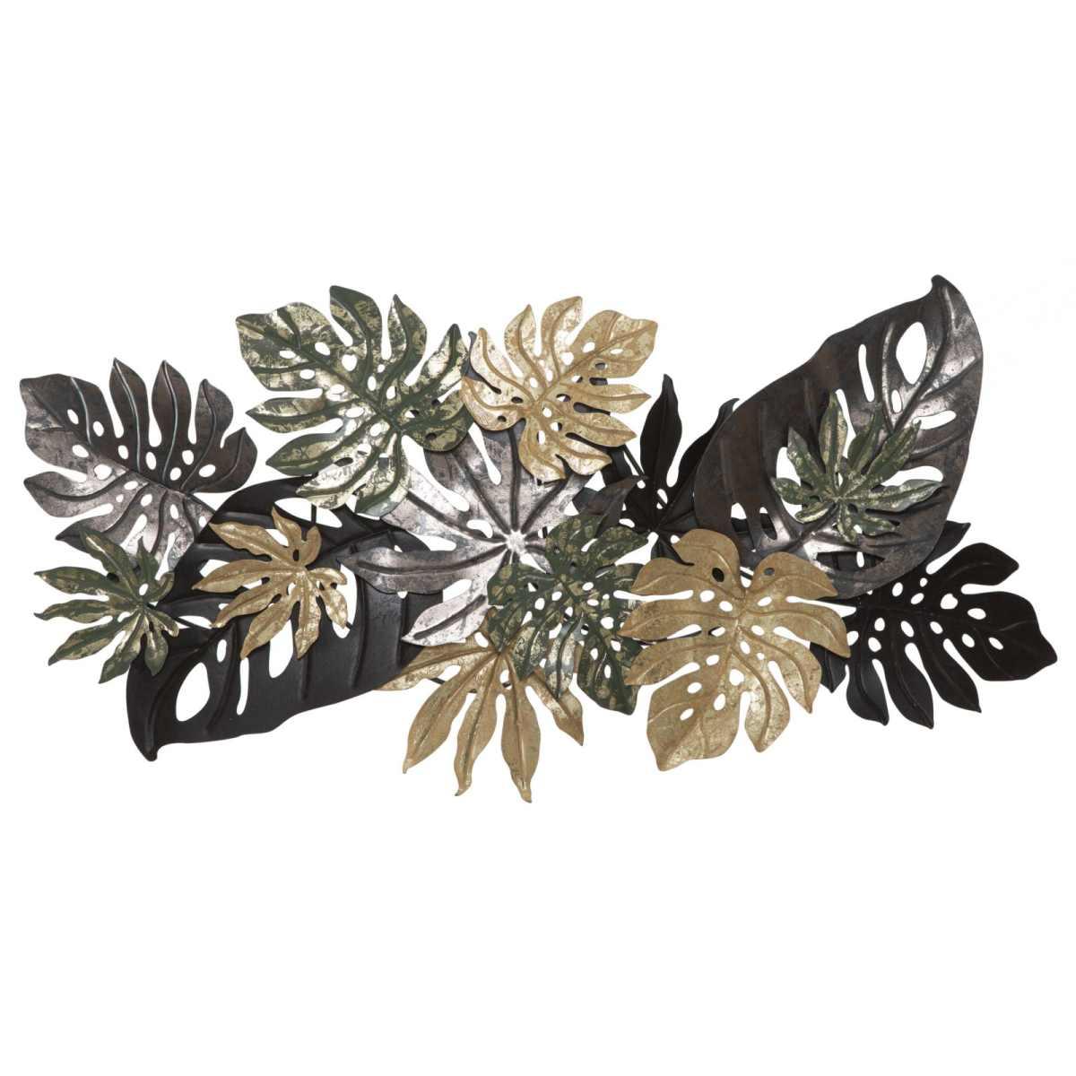 Quadro Pannello In Ferro Antique Leaf cm.133x10x67