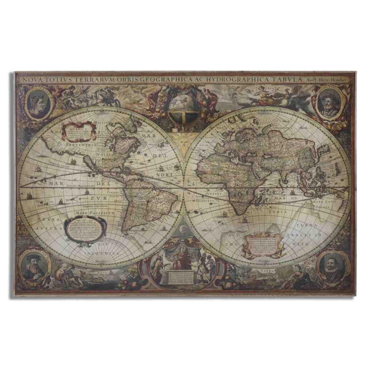 Quadro Pannello World cm.cm.120,5x3,5x80