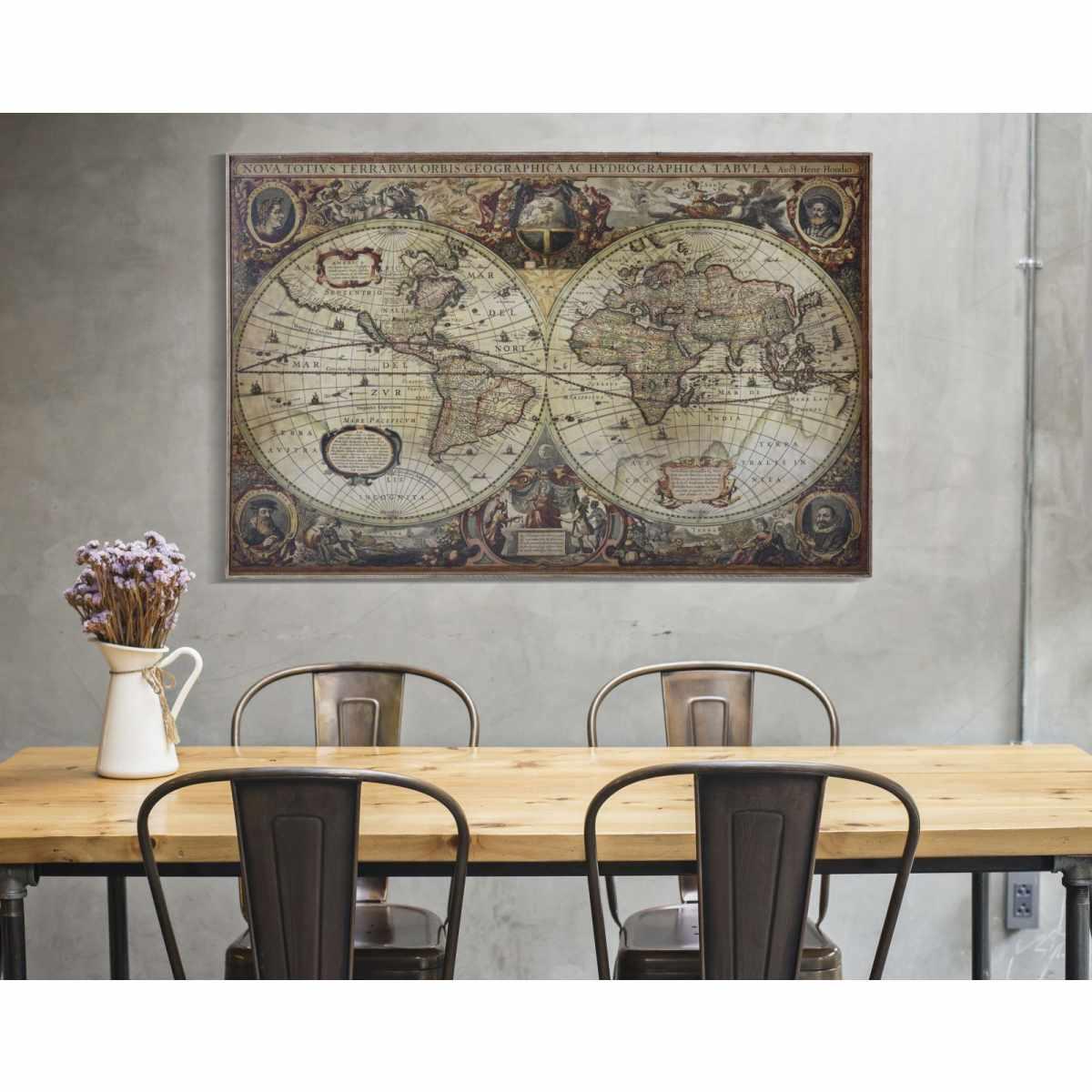 Quadro Pannello World cm.cm.120,5x3,5x80
