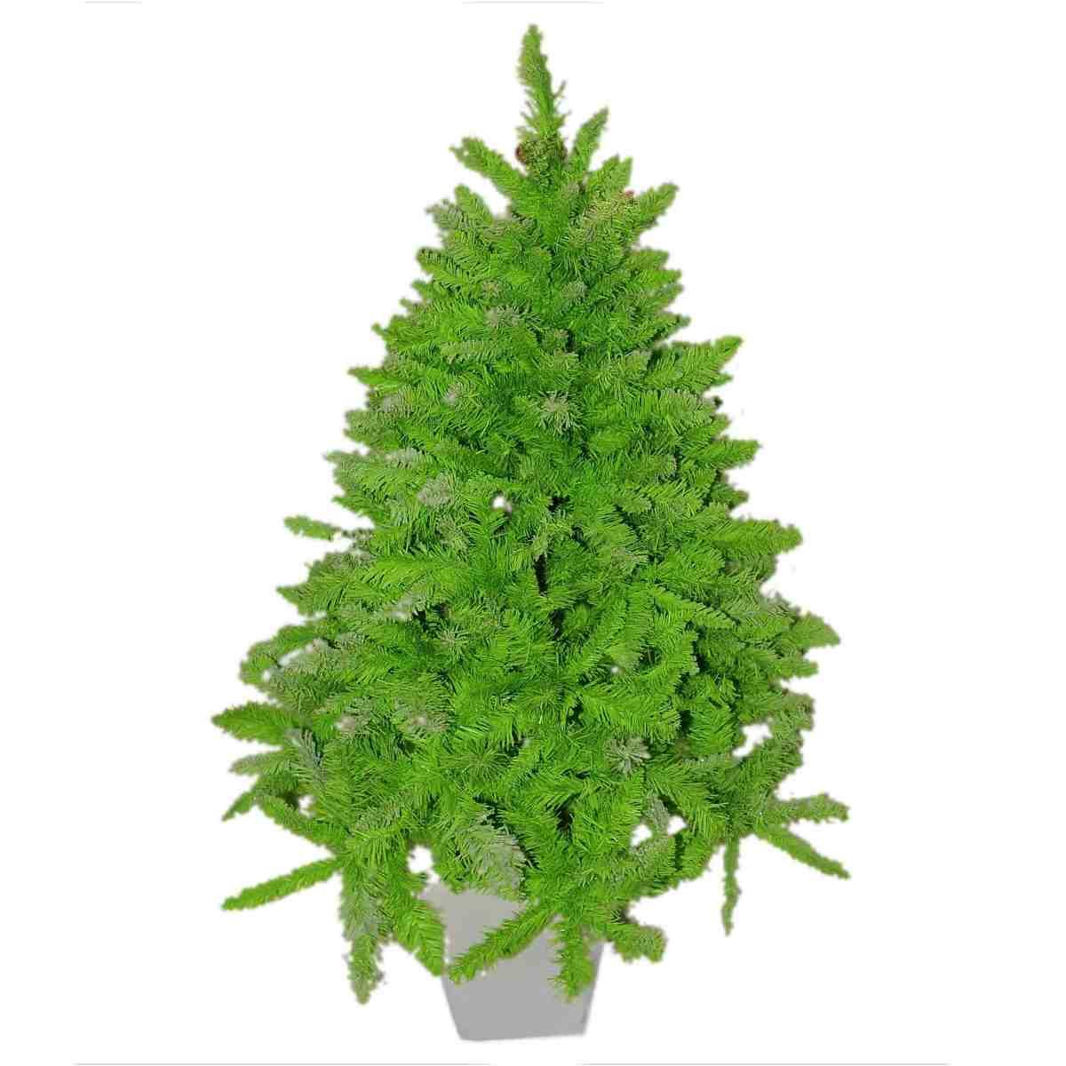 Albero Natale cm.160 Verde Innevato Fluo con Vaso cm.Ø100 |M2 Store