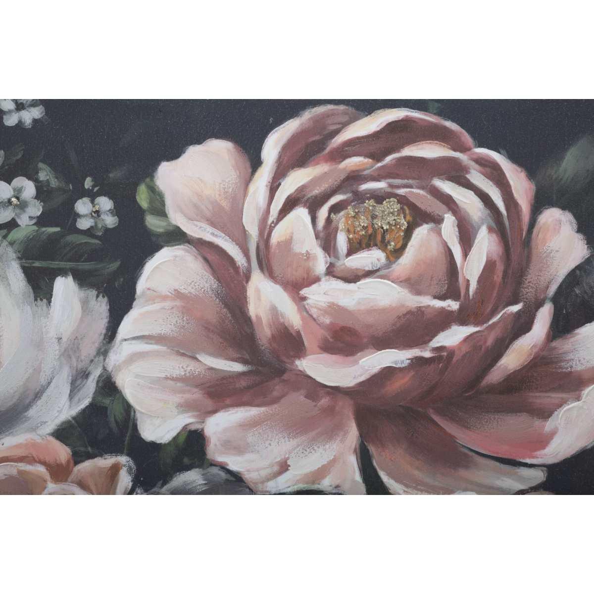 Quadro Dipinto Tela Red Flowy Mod.B cm.120x3,7x60