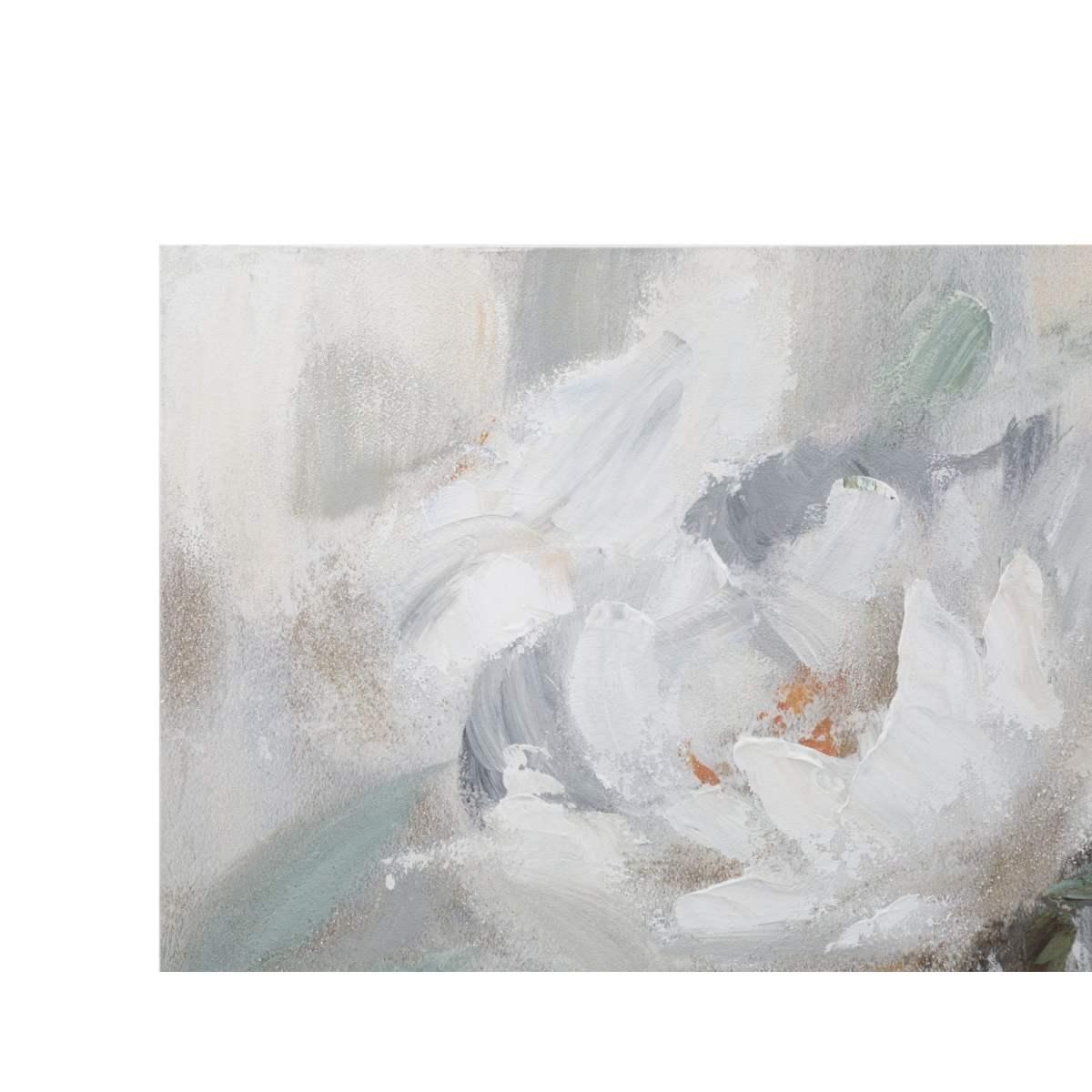 Quadro Dipinto Tela Crem Flower cm.80x3,7x100