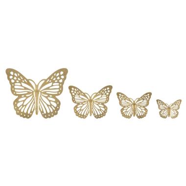 Farfalle Da Muro Set 4 Pz cm.35x2x29-25x2x19-20,5x2x16-16x2x12