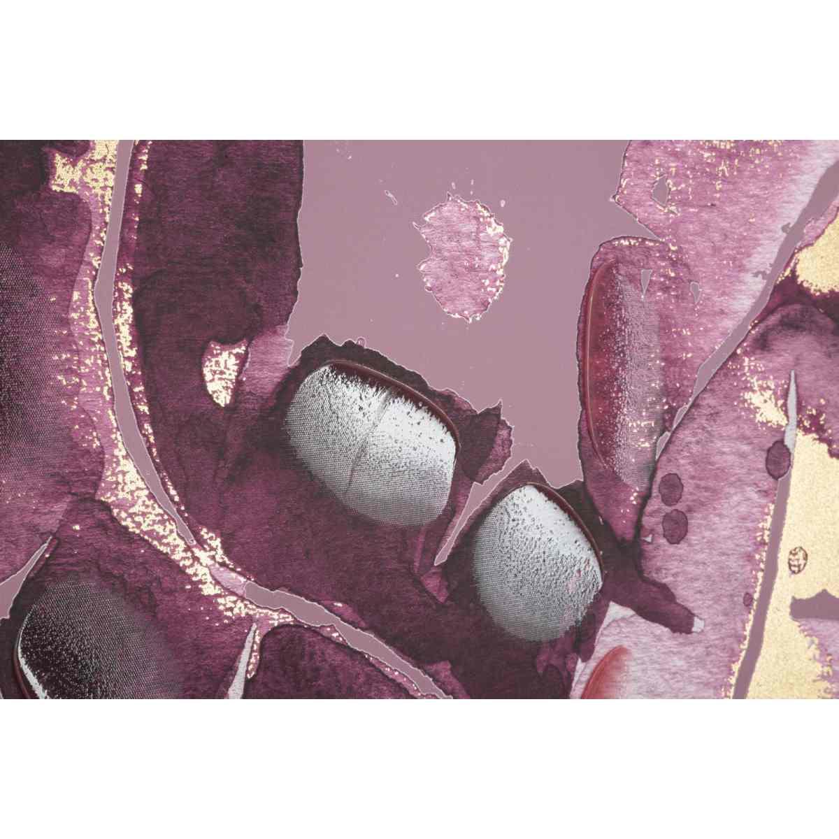 Quadro Stampa Dipinta Dark Leaves cm.80x3x120